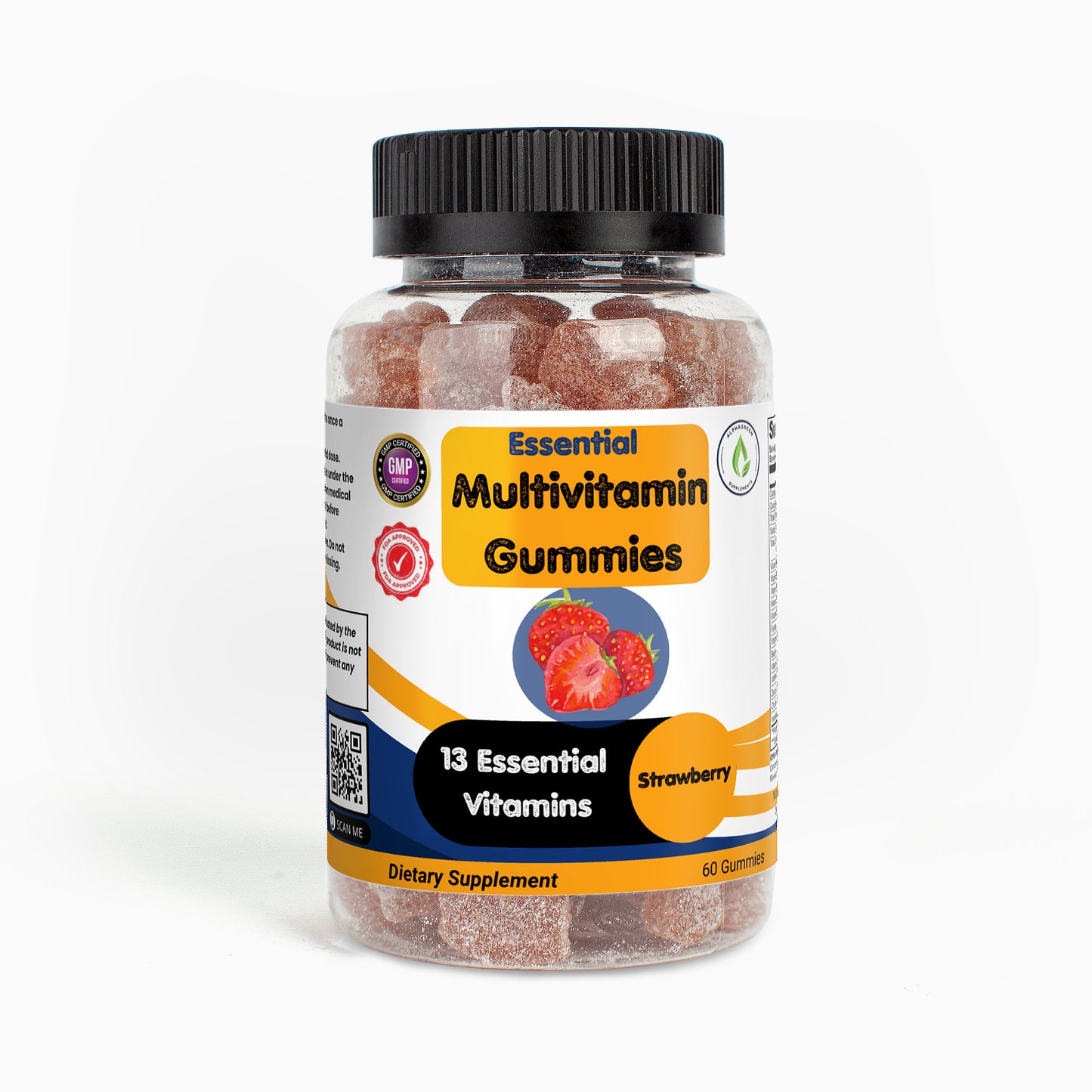 Multivitamin Bear Gummies (Adult) - 13 Essential Vitamins - Strawberry