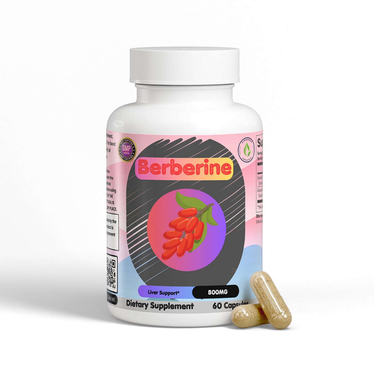 Berberine 800mg - Blood Sugar Support - fat loss - AMPK Activation - Liver Support