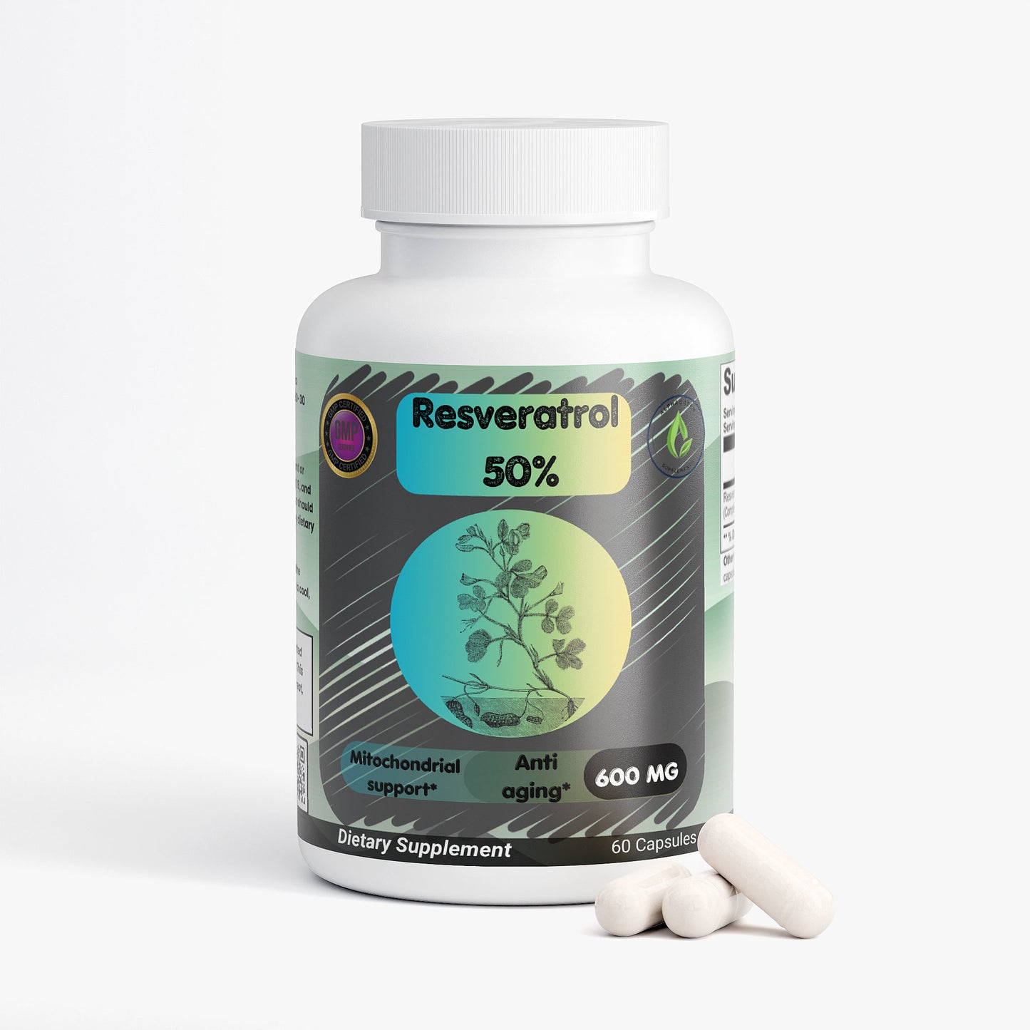 Resveratrol 50% 600mg - Mitochondrial Support