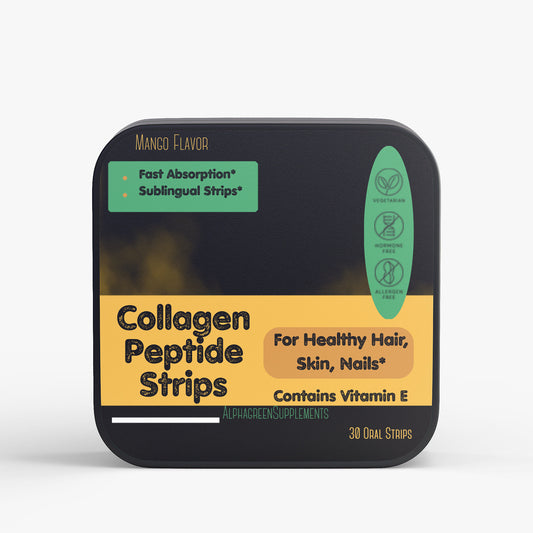 Beauty + Collagen Strips - For Hair, Skin, Nails, and Eyes - Mango Flavor