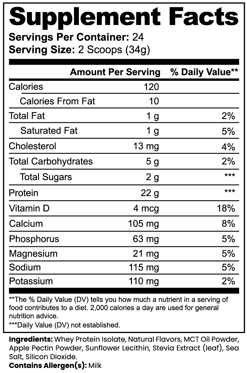 Advanced 100% Whey Protein Isolate (Vanilla) - 34g