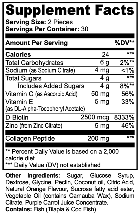 Collagen Gummies (Adult) - Hair, Skin, and Nails