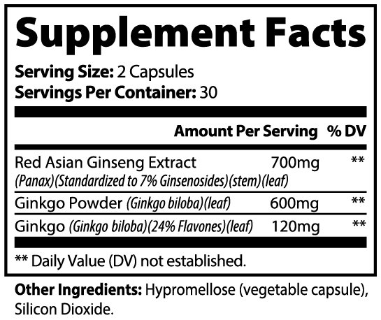Ginkgo Biloba + Ginseng - Cardiovascular Support